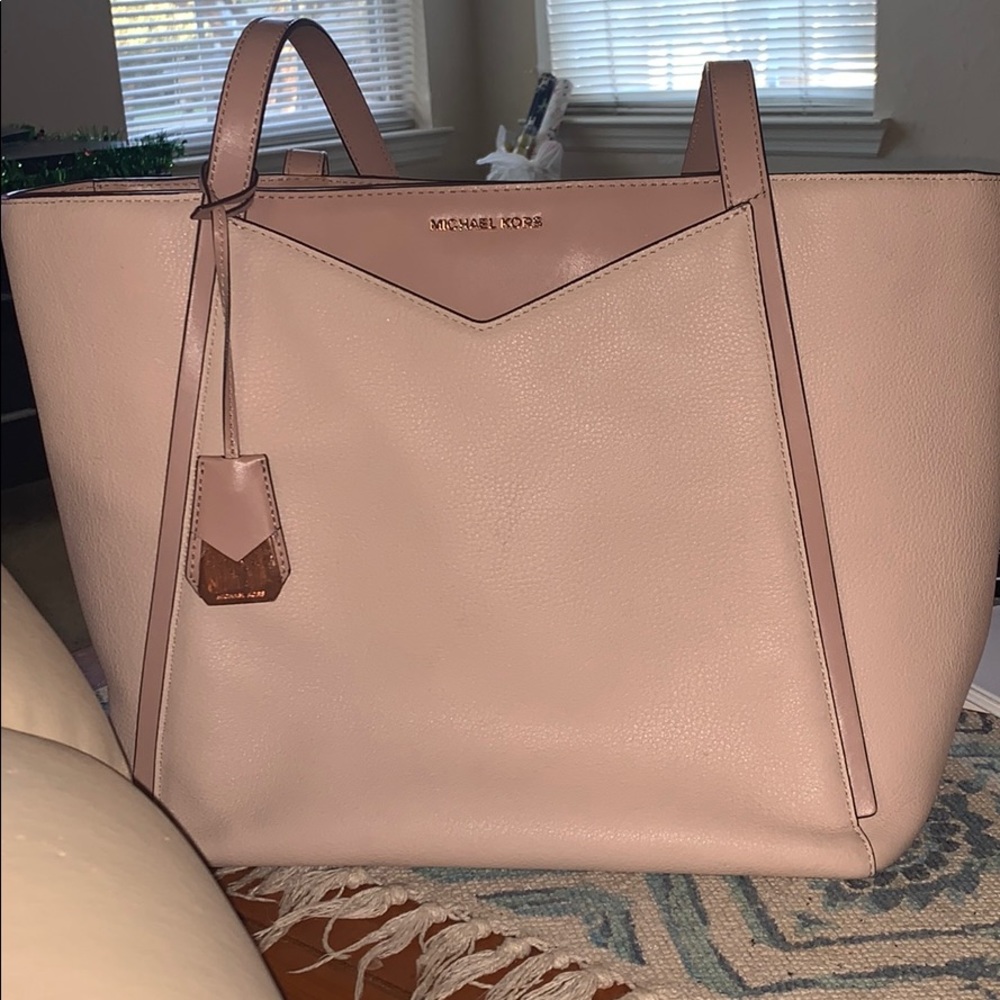Michael Kors Medium Maddie Crossgrain Leather Tote
